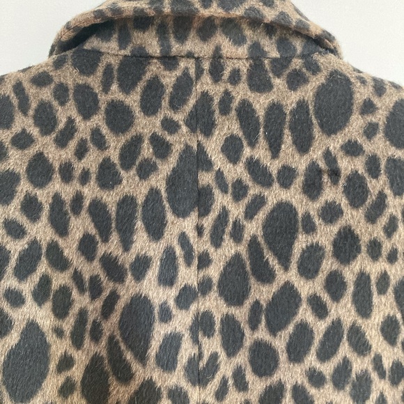 Shelli Segal WM SZM Fitted Animal Print Mid Length Jacket Contemporary Career - Picture 5 of 16